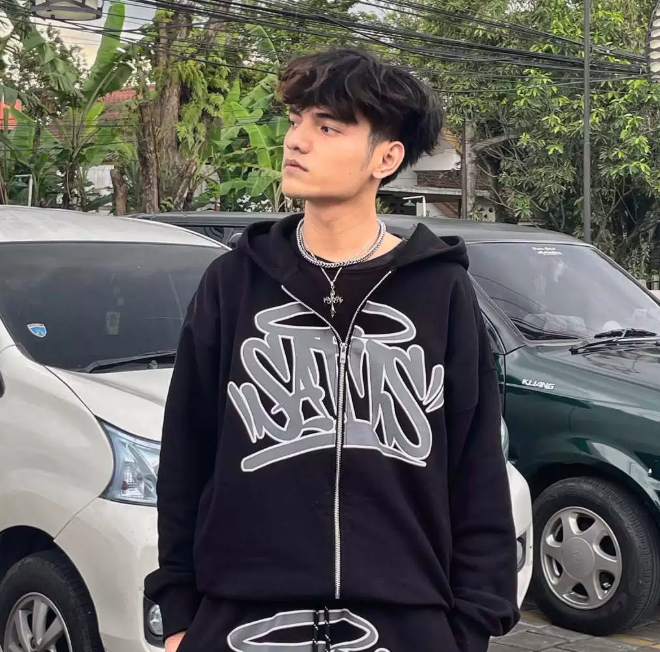 2K American Harajuku Set Streetwear Men Clothing Retro Zipper Hoodie Hip Hop Trendy Printed Casual Couple Sportswear Pants 250729