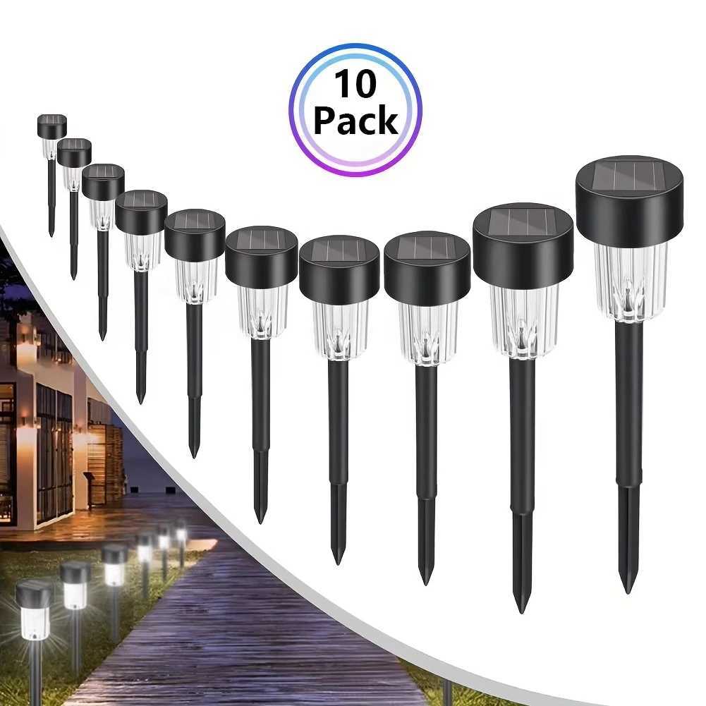 10 Pack Solar Outdoor Lights Solar Garden Light LED Landscape Lighting Waterproof Pathway Lights Decor Walkway Lawn Patio Yard C250922
