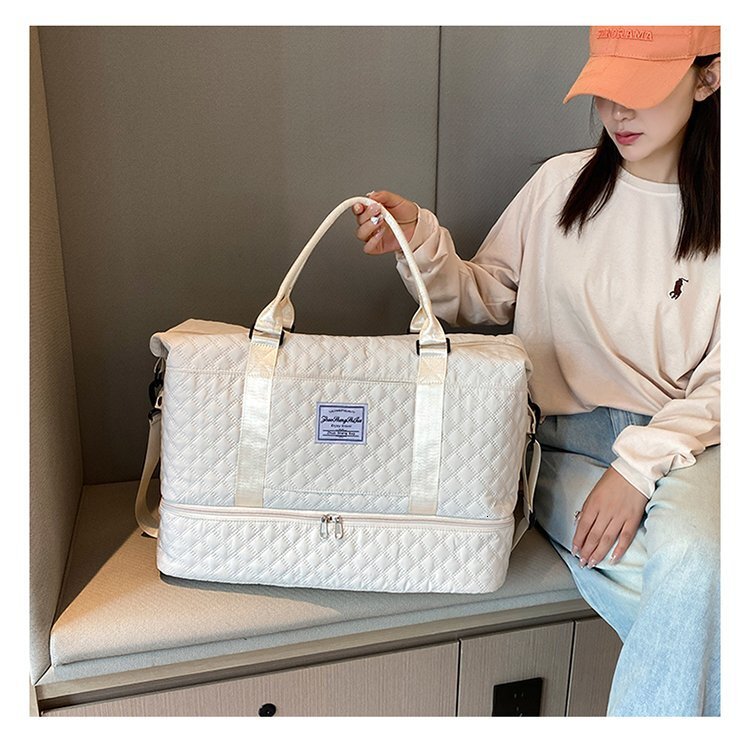 2025 Designer luxury travel bag can be set with a suitcase for business trips, short distance luggage bag, large capacity boarding handbag, yoga and f