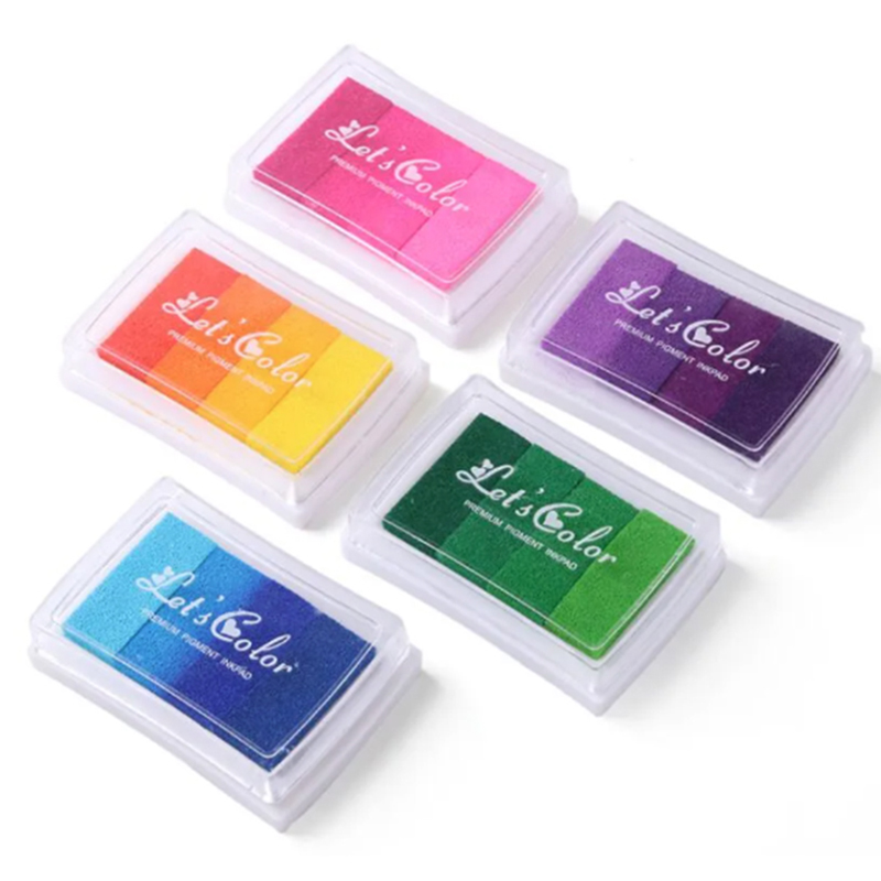 DIY Work Oil Gradient Stamp Set Big Craft Ink Pad Inkpad Craft Paper Stamp Tools 6 Colors
