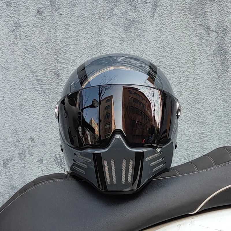 ORZ Full Face casco moto Helmet Vintage Chopper Retro Helmet capacete de motocicleta modular helmet DOT Approval J251105