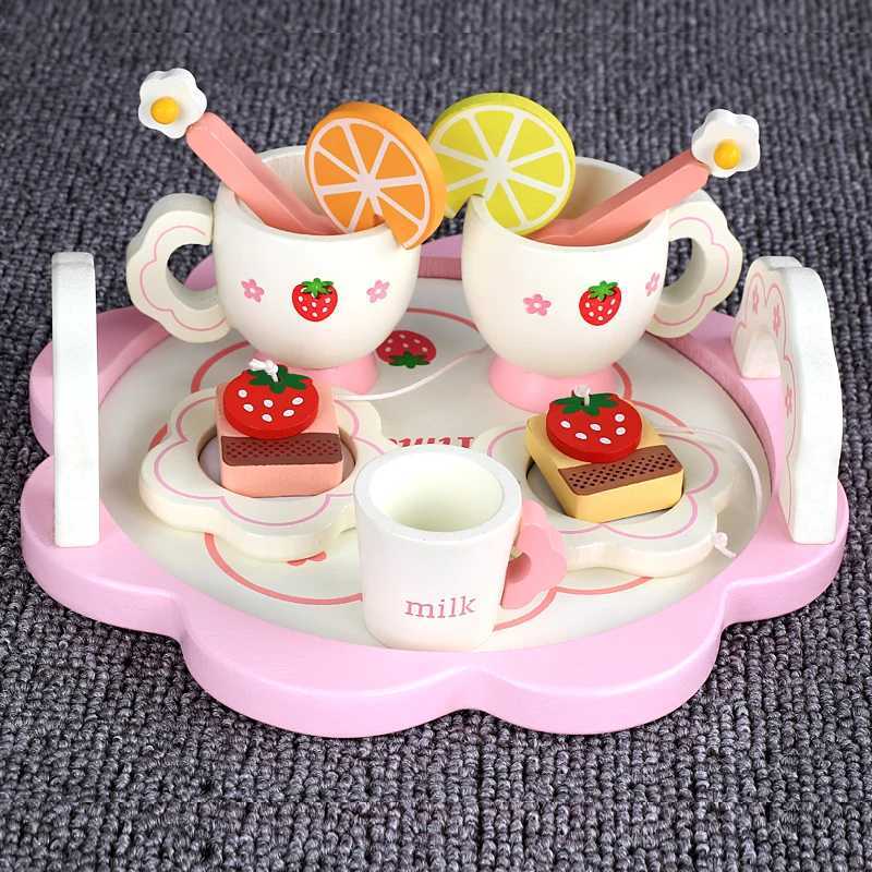 White tea set with cups teapots sugar jars trays plates spoons milk cups and other simulated home toys C250922