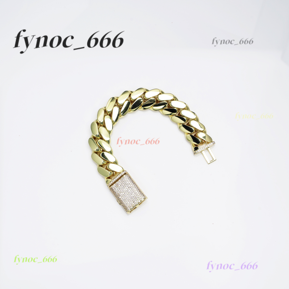 Wholesale Choker Miami Cuban Chain moissanite chain men necklace 14k Gold cuban link chain fashion jewelry necklaces