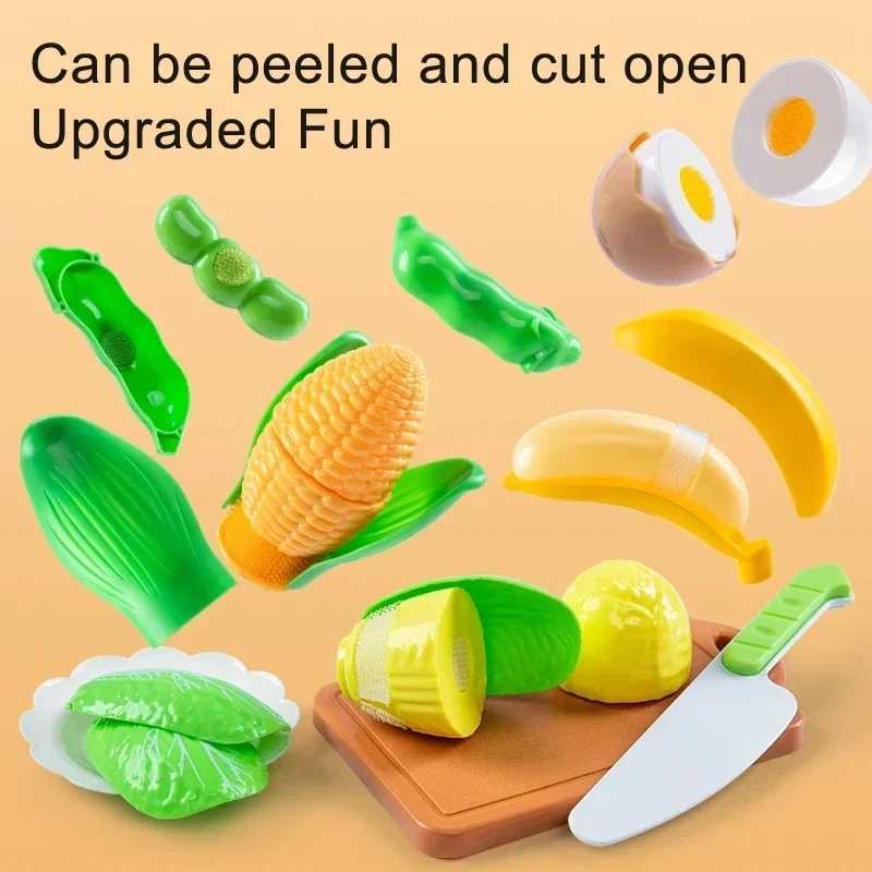 Cutting Play Food Toy for Kids Kitchen Toys Pretend Play Fruit Vegetable Pizza Cake Accessories Early Educational for Girls Toy C2509221