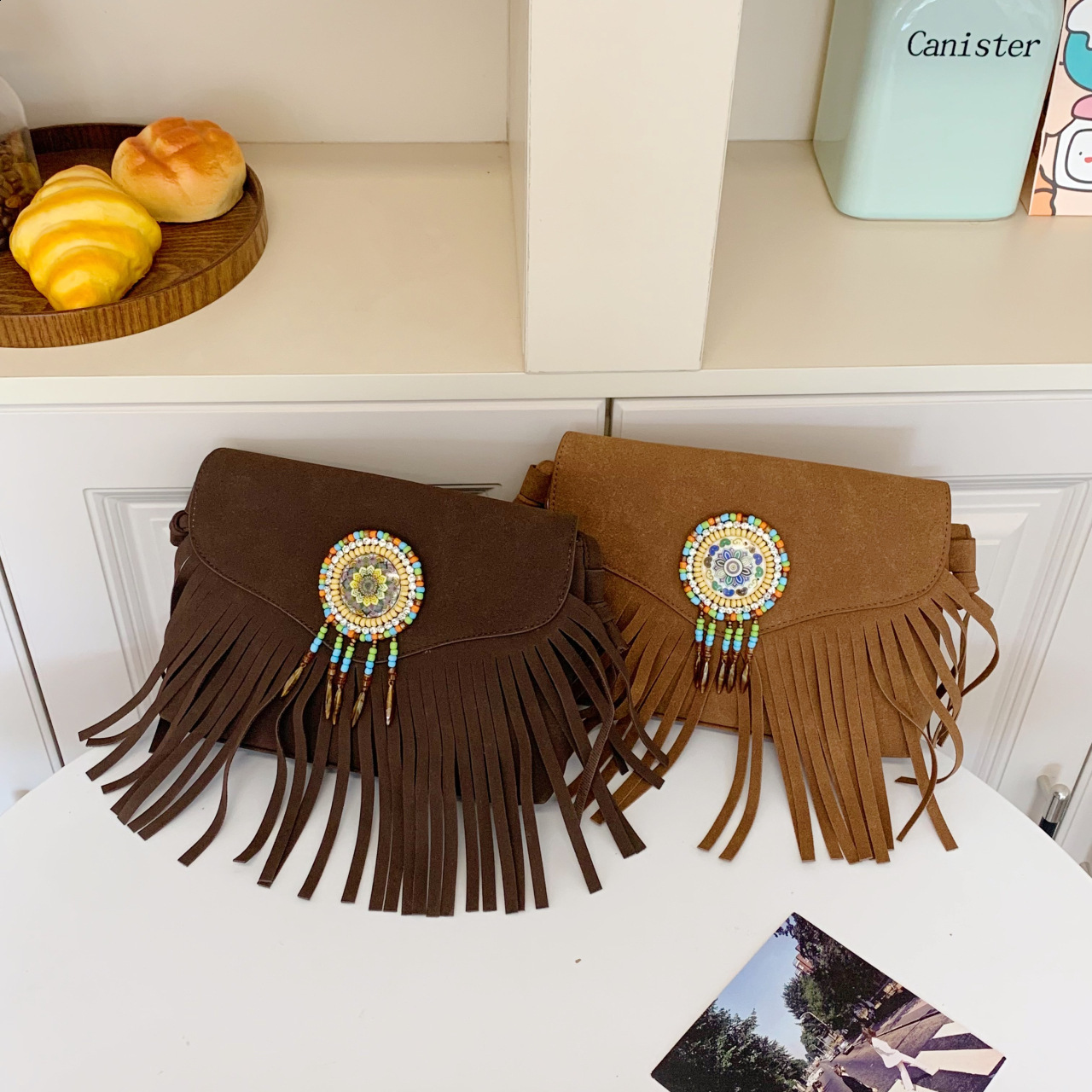 2025 New Fashion Versatile Tassel Bag Large Capacity Bag for Women Artistic Womens Bag Trendy Single Shoulder Crossbody Bag