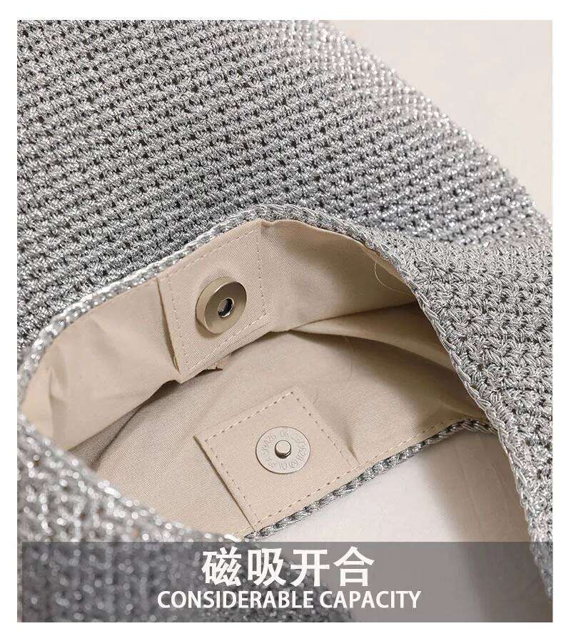 Designer Luxury Leisure Large Capacity Shoulder Woven Bag Hand Held Water Bucket Vacation Beach Versatile Women S Bags