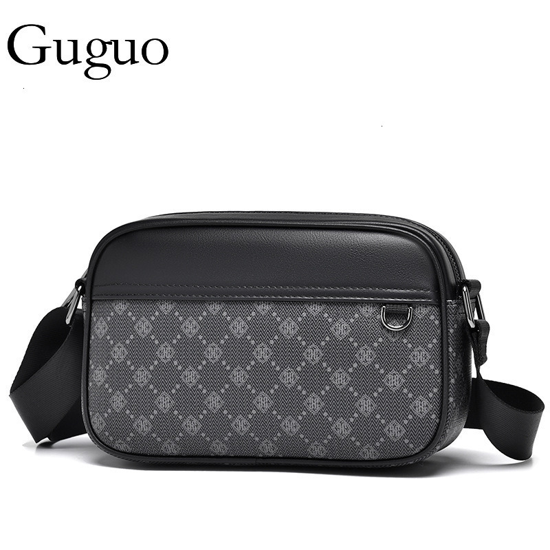 Guguo Designer Bag Commuting Men's Bag Printed Casual Travel Waterproof Men's Crossbody Luxury Bag Bag PVC Outdoor Lightweight Men's Po
