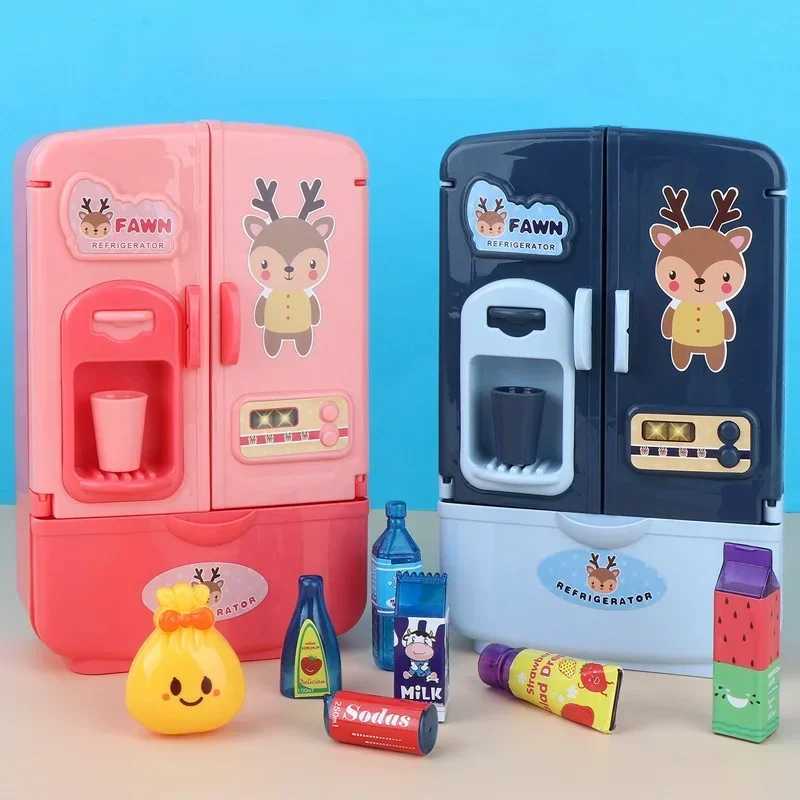 Mini Doll Fridge Fashion Furniture Kitchen Refrigerator For Accessories For Doll Dream House Play Toys Kids Pretend Play C250922