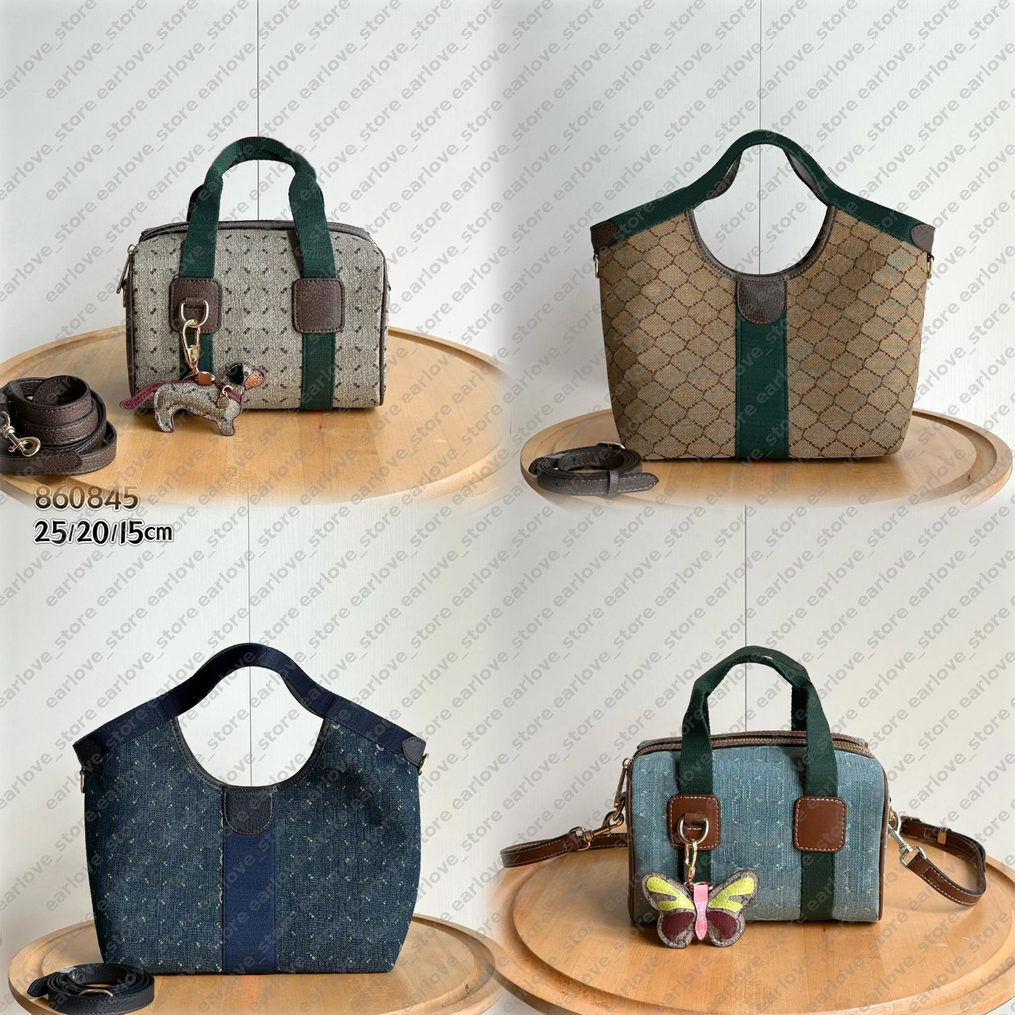 Women Crossbody Bag Designer Tote Purse Mid Size Canvas 25ss Lady Purses Shopping Totes Cross Body Boston Pillow Handbag Top Handle Shoulder Bags