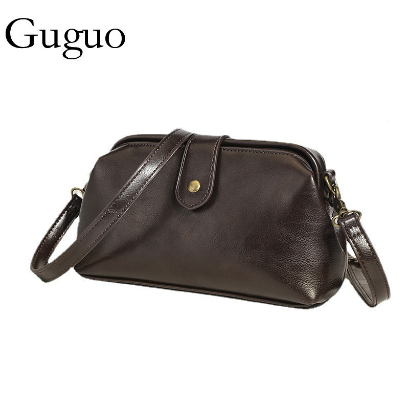Guguo Designer Bag Cross-border Women's Bag Underarm Bag Shoulder Luxury Bag Bag Crossbody Bag Simple Fashion Soft Leather Bag Clip Bag High-end 
