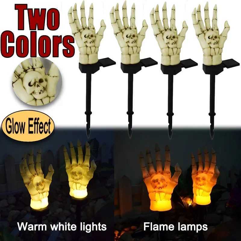 4PCS Halloween Palm Bone Light IP65 Waterproof Holiday Decoration Light Garden Patio Balcony Lawn Road Party Decoration C250922