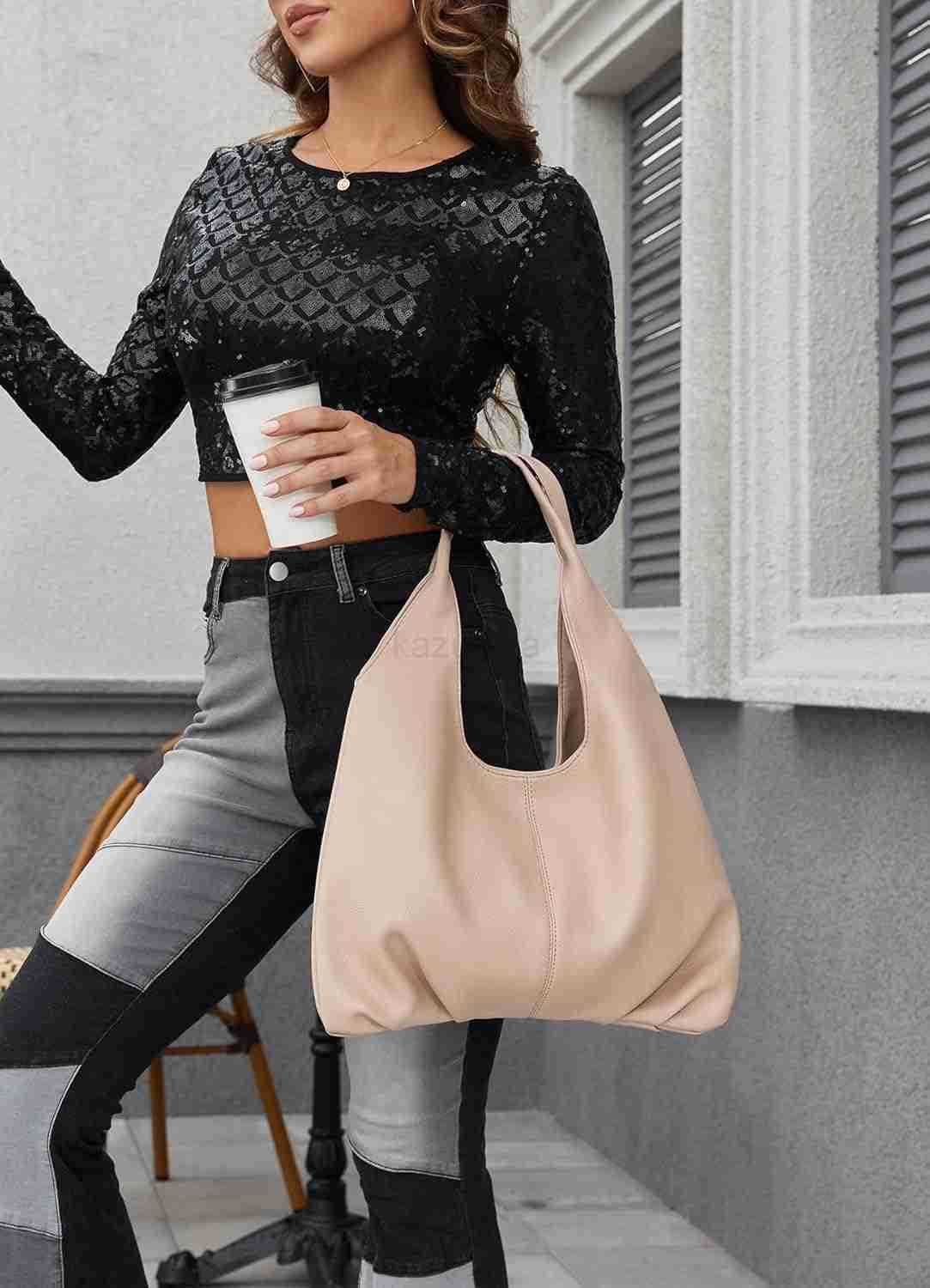 Slouchyr Women Vegan Leather Shoulder Handbags with Coin Purse Z250922