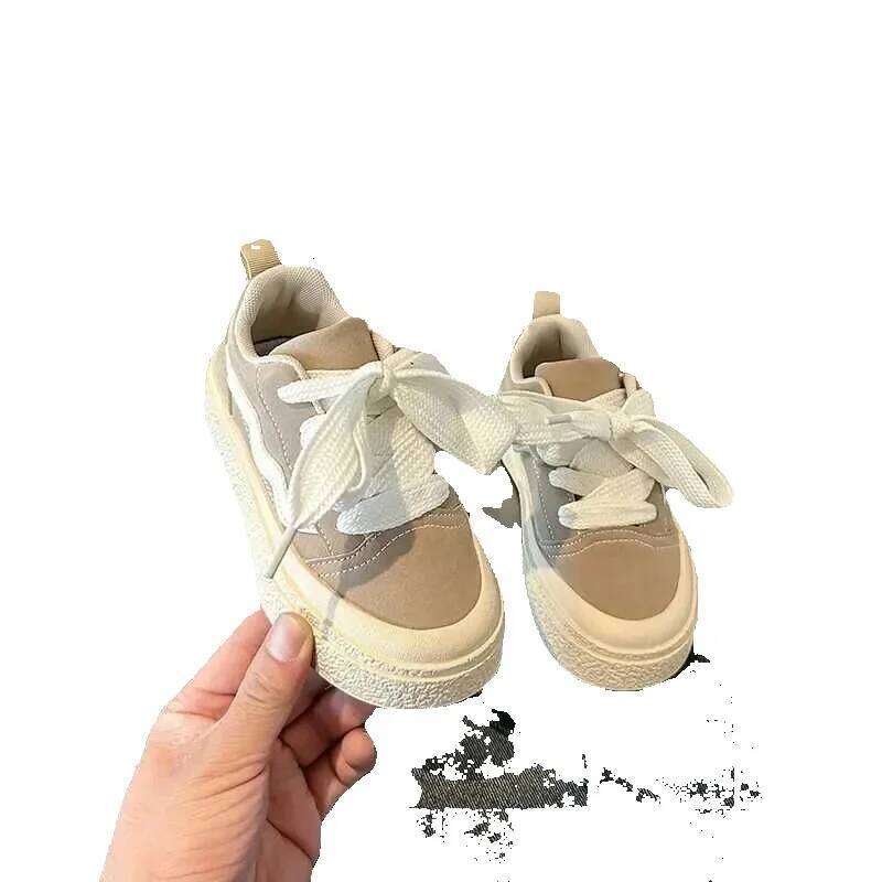 Kids Sneakers Round Toe Comfortable Fashion Non-slip Sports Shoes for Toddlers Children Soft Sold Casual Versatile ShoeXJ250311 J250625 J250