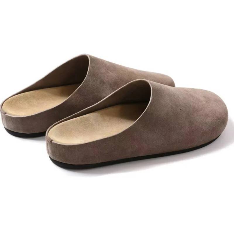 Gacimy Fashion Clogs For Women Outdoor Casual Flat Mules Comfort Thick Sole Suede Slippers Female Non-slip Beach Shoes ddmythur