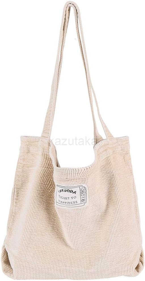 Women Shoulder Handbags Casual Corduroy Shopper Tote Bag Z250922