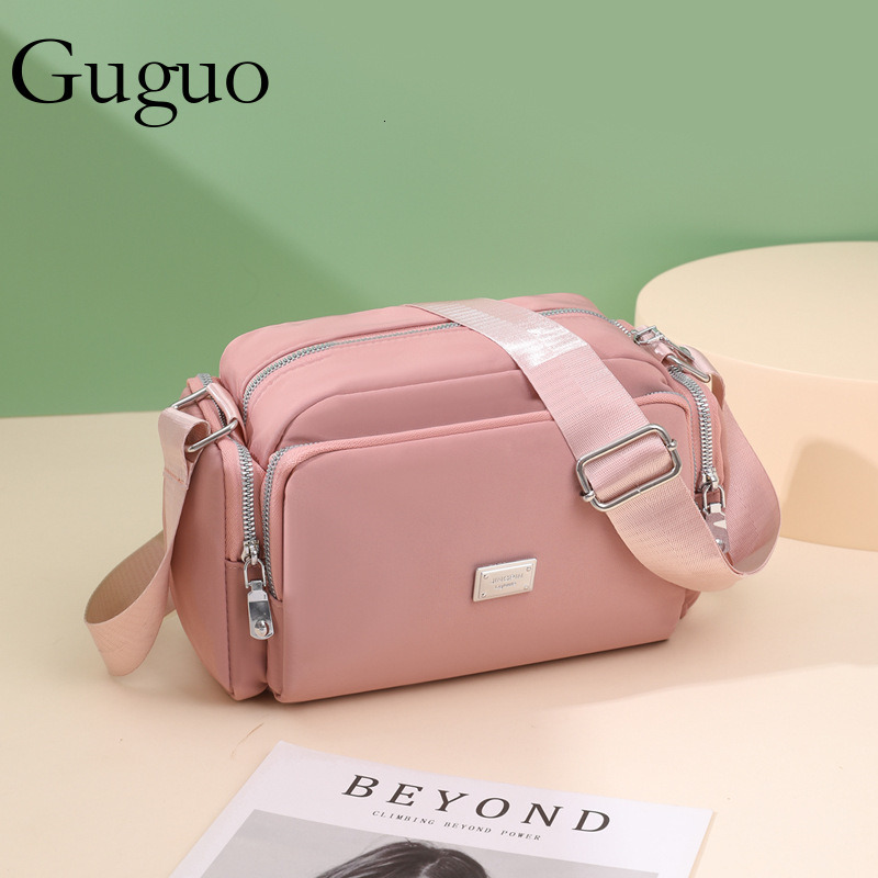 Luxury Bag Guguo Designer Bag New Women's Bag Cross-border Nylon Shoulder Bag Simple Fashion Wide Strap Crossbody Bag Large Capacity Lightweight 