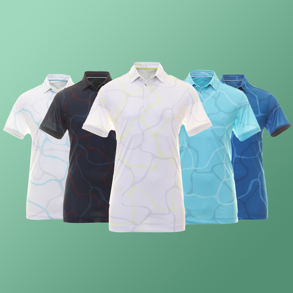 Customized luxurious, high-quality quick-drying printed sports golf clothing, badminton men's polo shirts