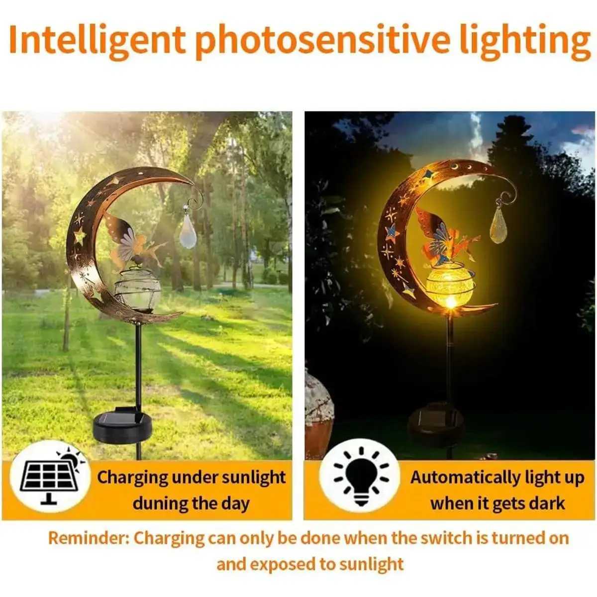 Solar Iron Decor Light Lamp Driveway Fairy Patio Powered Ip65 Fence Outdoor Lights Lawn Waterproof Dawn Led Dusk Ornaments Metal C250922