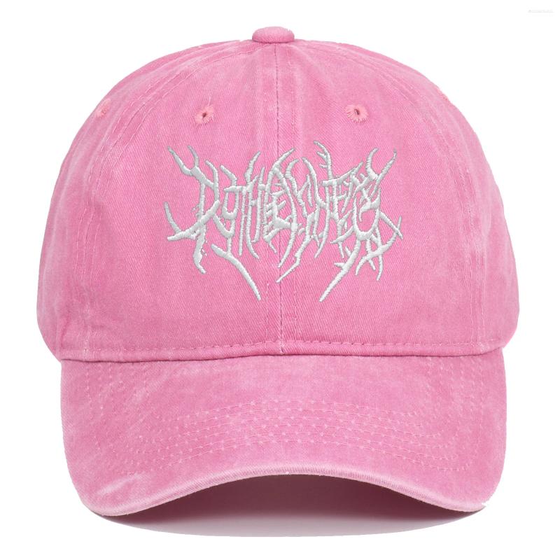 Unisex Retro Gothic Baseball Cap Crafted with Premium Fabric Water Themed Embroidered Unique Logo for Daily Wear