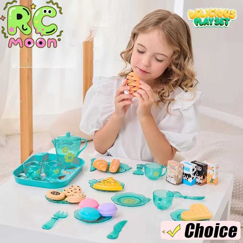 Girls Tea Party Set with Kettle Cookies Play Food for Kids Halloween Christmas Gift C250922