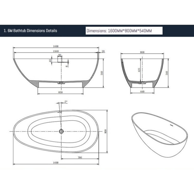 Crystal Colorful Transparent Artificial Stone Freestanding Couples Hotel u0026 Homestay Specialized Bathtub 1600mm