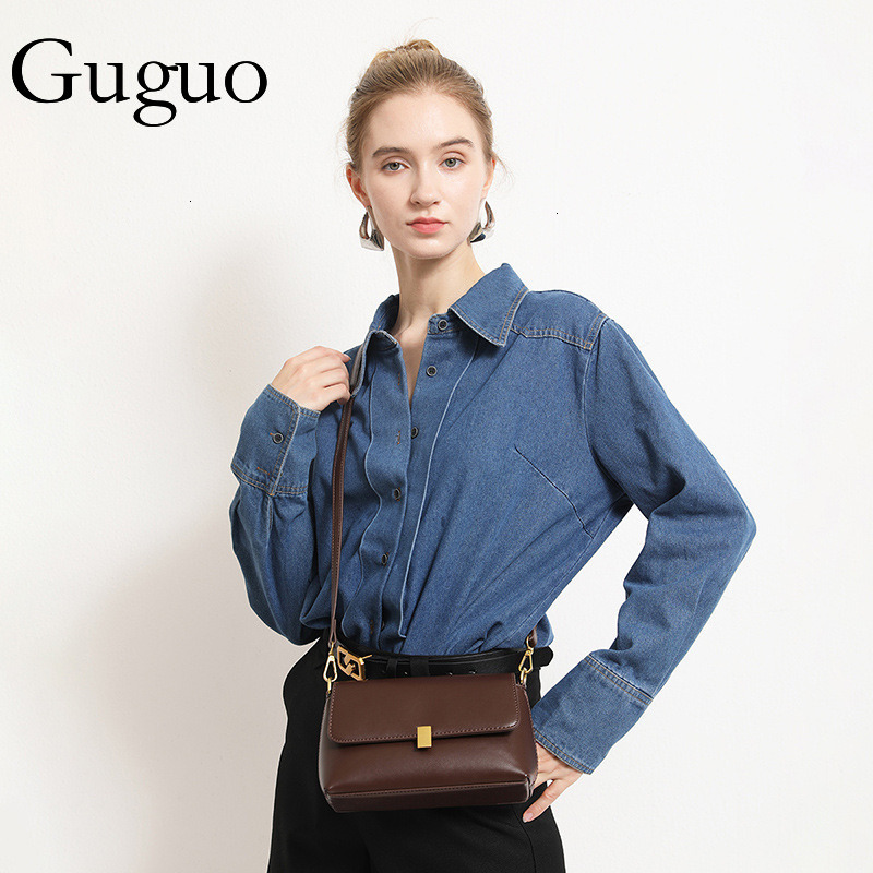 Guguo Designer Luxury Bag Bag Cross-border Foreign Trade Source Factory Retro Small Square Bag For Women 2025 New Simple Shoulder Bag Quality Versatil