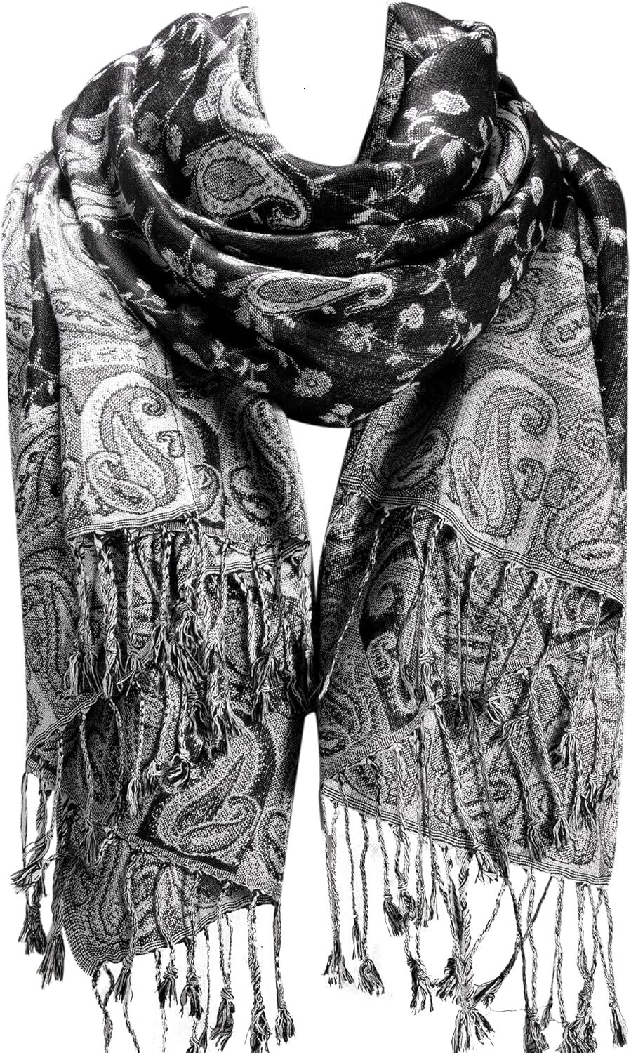 Reversible Paisley Pashmina Shawl Wraps Women Soft Exotic Indian Rave Scarf for Evening Dress Festival Scarves