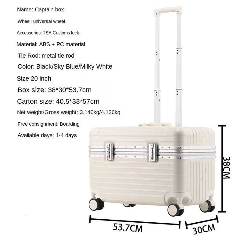 20Inch Aluminum Frame Travel Suitcase ABSPC Business Boarding Case TSA Customs Password Lock Trolley luggage With WheelsXJ250922