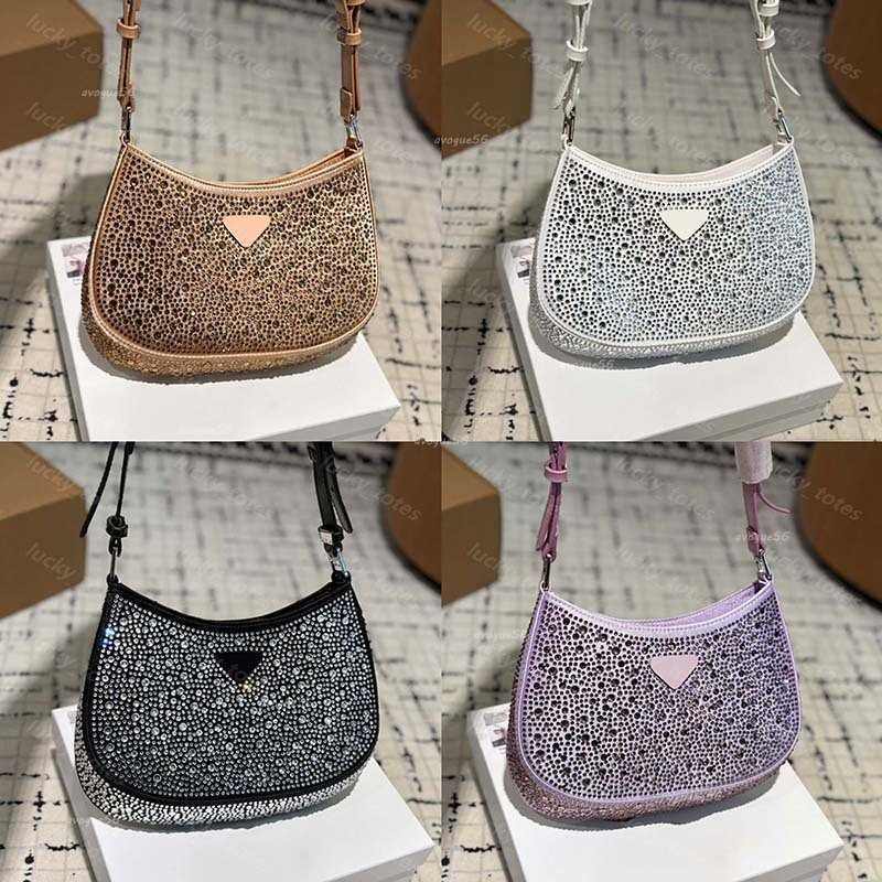 Shoulder Bags Totes Designer Rhinestone Armpit Bag Luxury Handbags Hobo Underarm Bag Colorful Totes 20 Bright Diamond Ladies Handbag Shoulder Bags