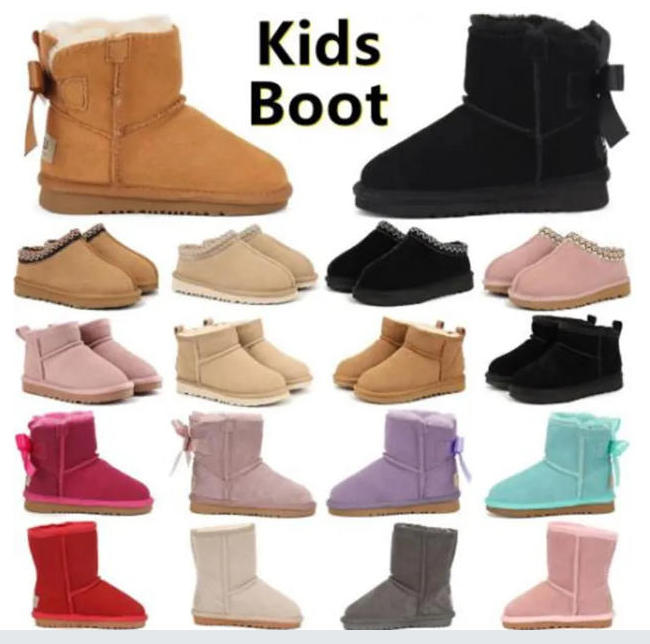 2025 New Boots Kids Boots Australia Snow Boot Designer Children Shoes Winter Classic Ultra Mini Boot Botton Baby Boys Girls Ankle Booties Kid Fur Suede