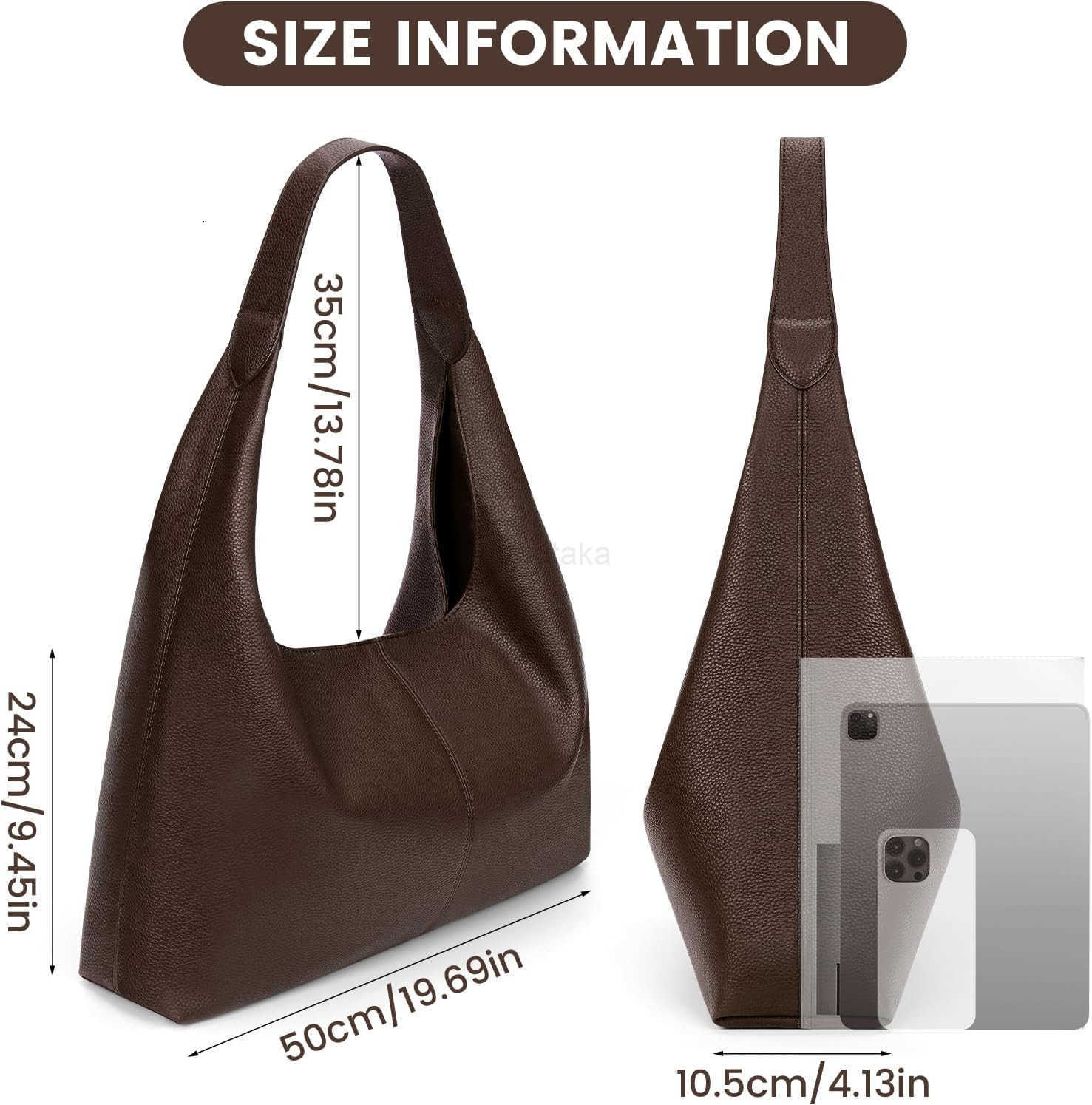 Slouchy Hobo Bag Vegan Leather Tote Bag for Women Burgundy Work Tote Bag College Hobo Handbag Red Shoulder Bag Z250922
