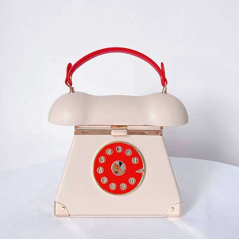 Designer Luxury Handle Telephone Shaped Women Evening Handbags Designer Party Clutch Purse Chic Shoulder Bags Female Leather Crossbody Bag Totes