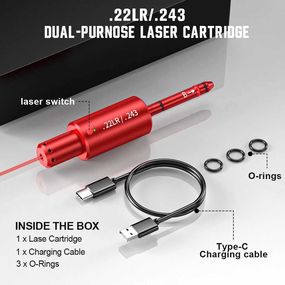 22LR dualpurpose magnetic suction laser training bullet red dot laser training bullet dry powder laser training bullet X250922