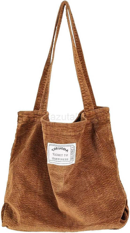 Women Shoulder Handbags Casual Corduroy Shopper Tote Bag Z250922