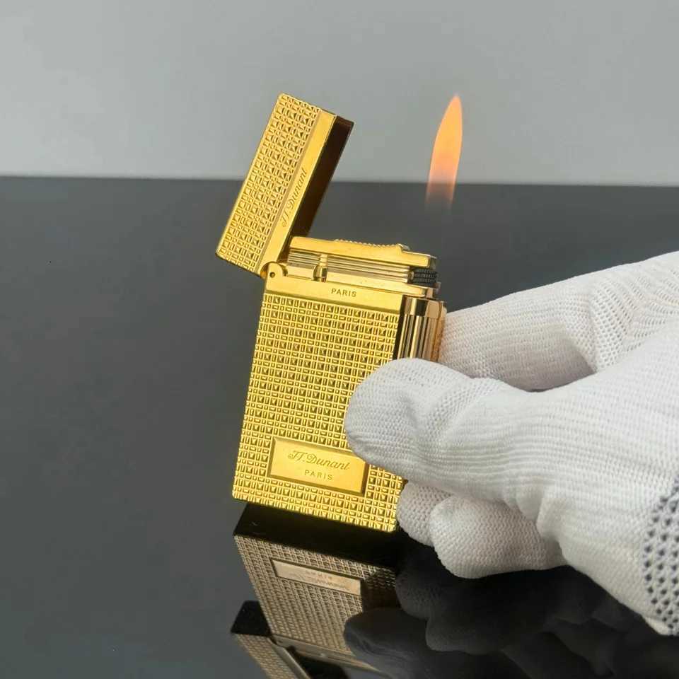 Cool Linge2 Lighter Unique Gas Lighter Brass Refill Butane Cigarette Accessories Smoking Cigar Tobacco Men Gift Collections stD F250922