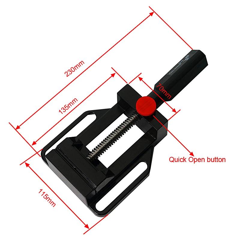 Flat Tongs Manumotive Screw Precision Parallel-jaw Vice Plain Jig QGG Full Aluminum 1pcs Drill Press Stand Kit Benchs Clamp