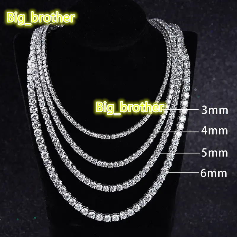 Moissanite Tennis Chain Pass Diamond Tester Single Row Lab Moissanite Tennis Bracelet 925 Silver Unisex