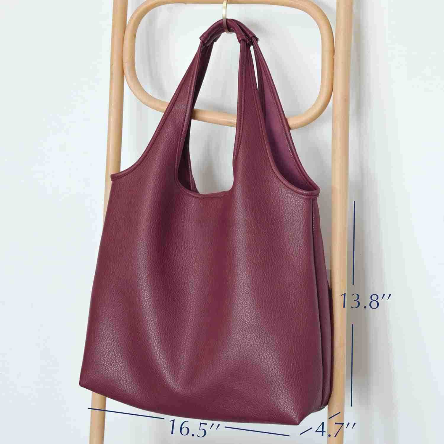 Womens Hobo Bag Soft Vegan Leather Tote Oversized Slouchy Handbag for ShoppingWeekenderWork Z250922