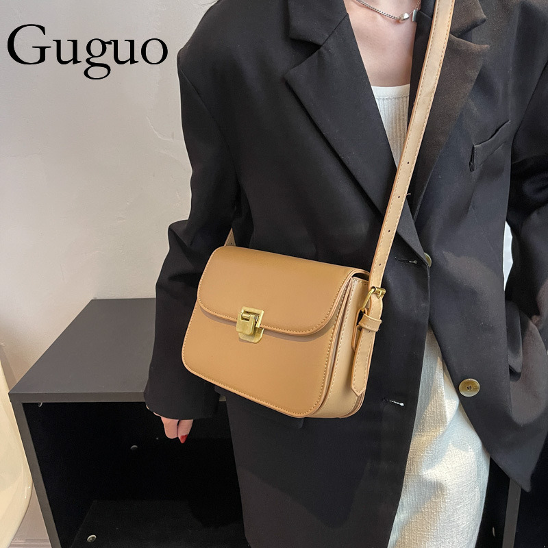 Guguo Designer Bag High-end Small Bag For Women 2025 New Trendy Luxury Bag Fashion Textured Niche Popular Crossbody Bag Ladies Shoulder Small Square B