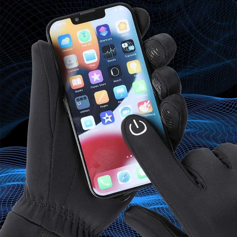 NOFOXO Touchscreen Outdoor Gloves Warm Fleece Winter Cycling Gloves Waterproof Windproof Anti Slip Hiking Motorcycle Gloves J250922