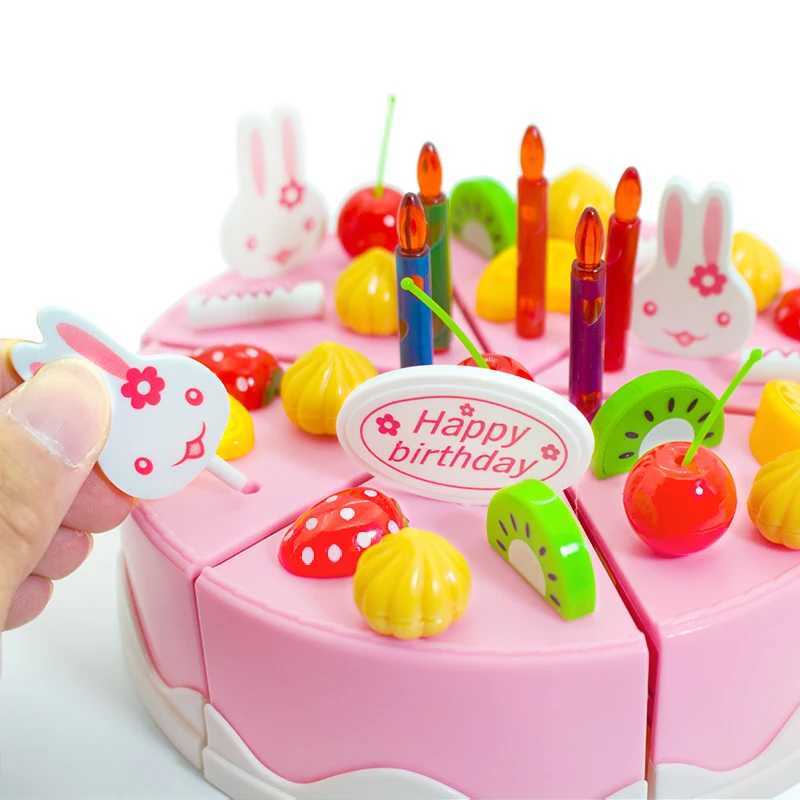 Kid Cut Game Education Children Toys For 3 Year Birthday Girl Toy Cake DIY Minature Food Simulation Pretend Play Kitchen Set Tea C250922