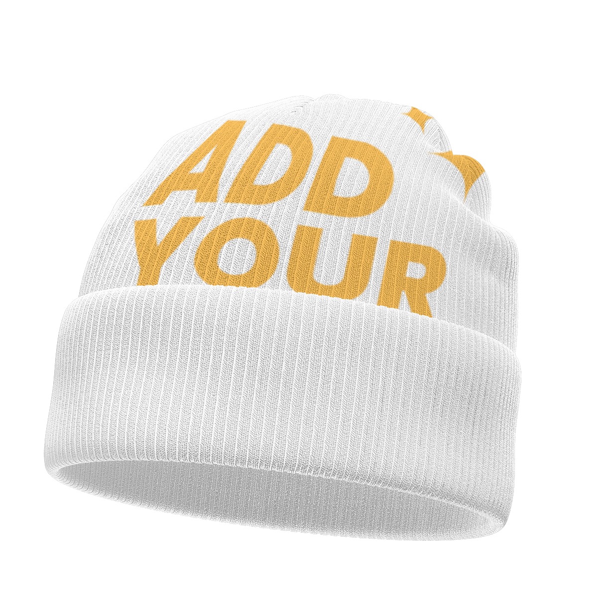 DHgatepod All Over Print Beanie - Double Sided Pattern, Foldable Brim, 100% Polyester Skull Cap for Winter Warmth & Fashion