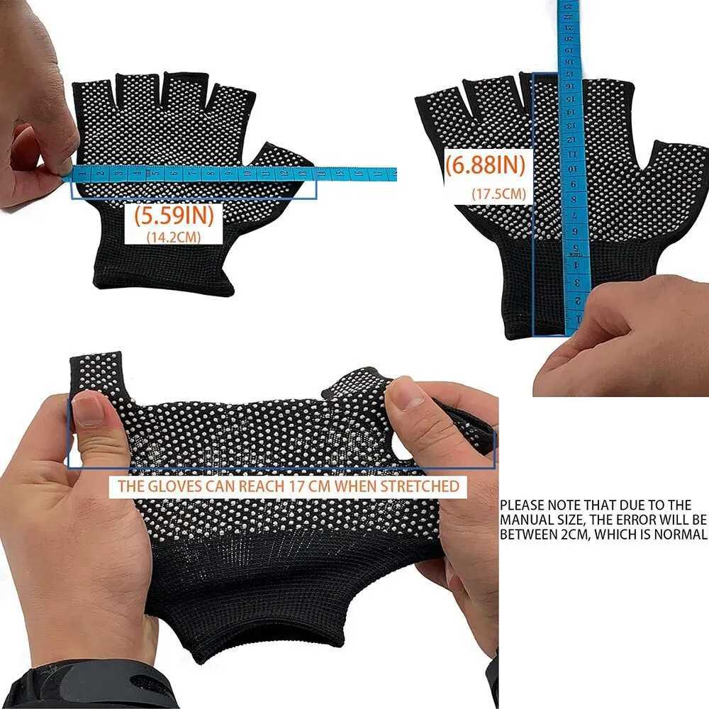 1 Pairs Bicycle Fingerless Gloves Lightweight Sunscreen AntiSlip Riding Outdoor Workout Gloves Fitness Cycling Motorcycle J250922