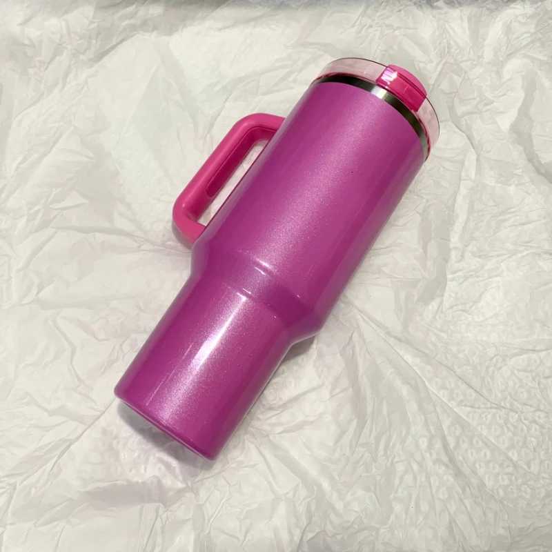 2025 40 oz Tumblers Cup With Handle Insulated Stainless Steel Tumbler Lid Straw Car Travel Mugs Coffee Cups Black for s X250922