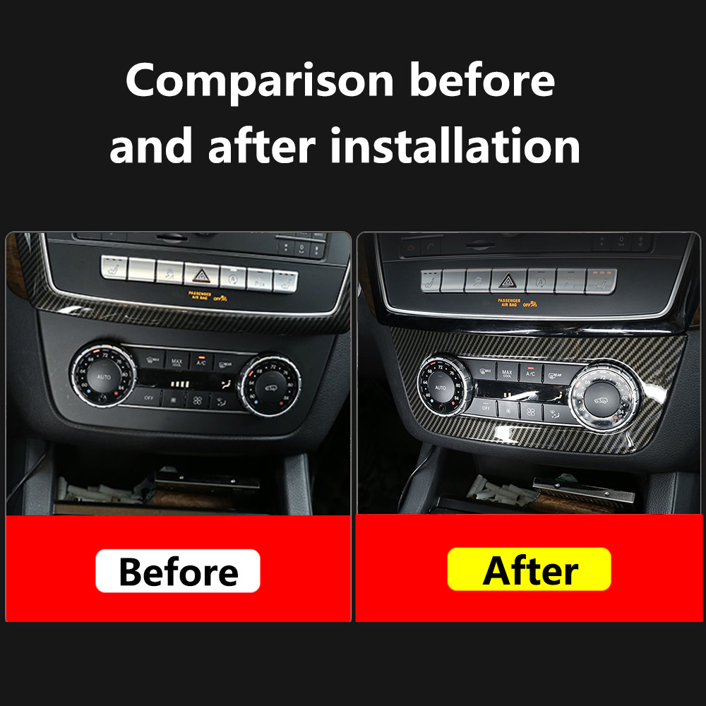Car Carbon Fiber Center Air Condition Switch Adjustment Panel Cover For Mercedes-Benz GLE GLS ML GL W166 X166 2012-2019 GLE43 AMG GLS450 550 GL350 ML2