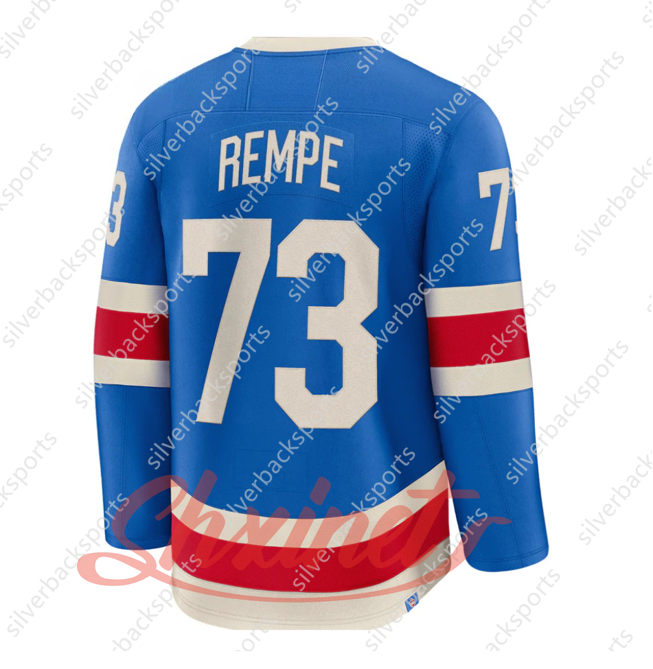 2025 Centennial 10 Artemi Panarin NY hockey jersey 11 MESSIER Matt Rempe 23 Adam Fox Igor Shesterkin Mika Zibanejadd Trocheck JT Miller Alexis Lafreni