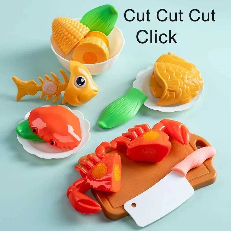 Cutting Play Food Toy for Kids Kitchen Toys Pretend Play Fruit Vegetable Pizza Cake Accessories Early Educational for Girls Toy C250922
