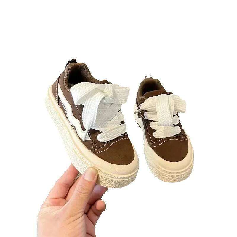 Kids Sneakers Round Toe Comfortable Fashion Non-slip Sports Shoes for Toddlers Children Soft Sold Casual Versatile ShoeXJ250311 J250625 J250