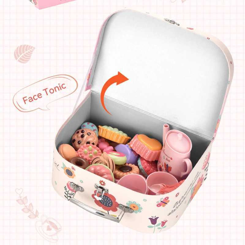 DIY Simulation Tea Food Cake Set Play House Kitchen Afternoon Tea Game Toys Gifts Pretend Play Toy For Children Kids Girls Gift C250922