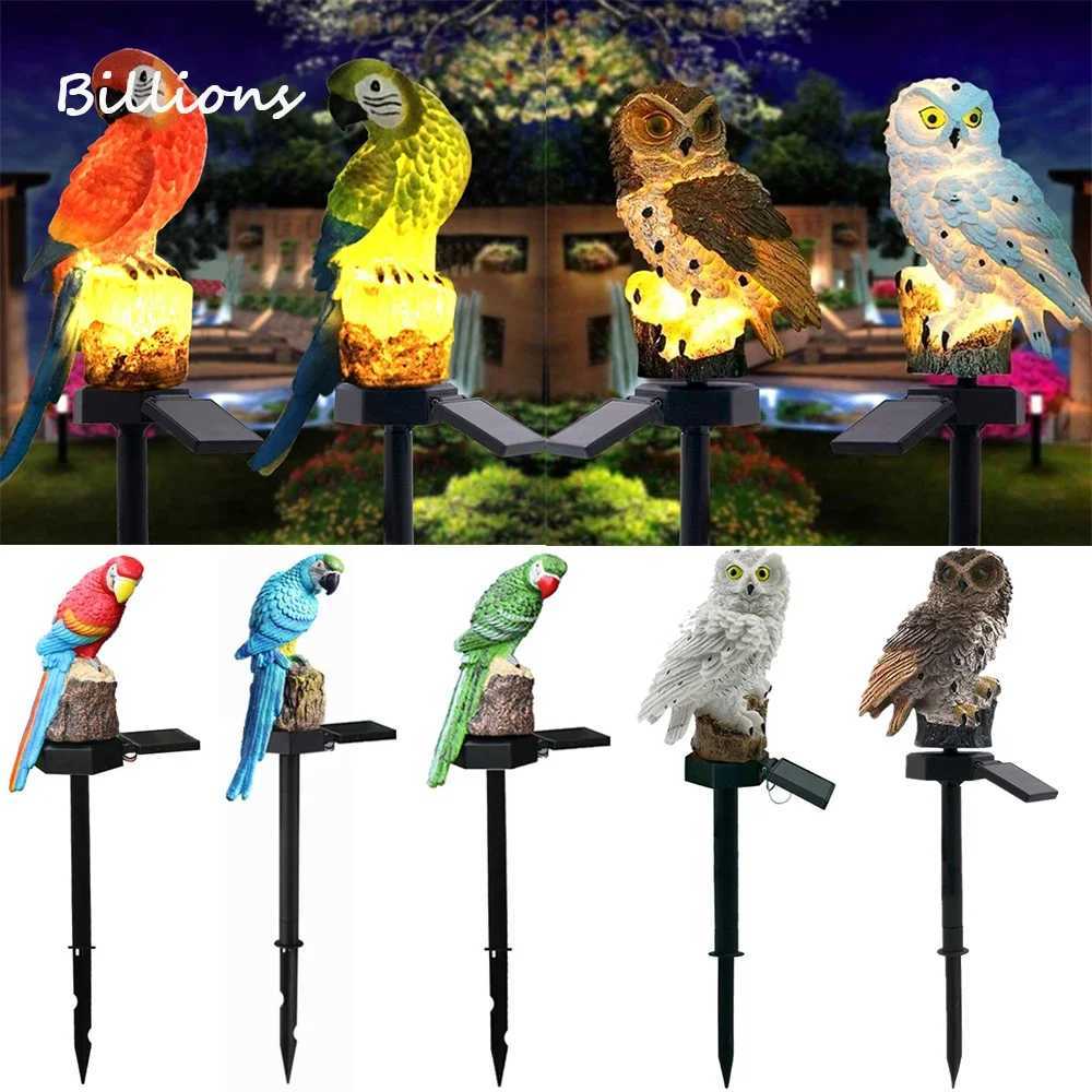 Solar Powered LED Owl Animal Home Artificial Flowers Garden Lights Waterproof Outdoor Lawn Lamp Solary Energy Outside Led Decor C250922